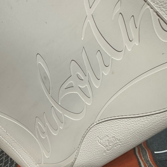 Christian Louboutin Cabachic Cream Leather Tote Bag w/ Long Straps - Picture 9 of 14